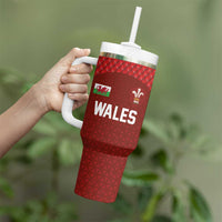 Custom Wales Rugby-The Three Feathers Tumbler With Handle Go Champions