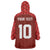 Custom Wales Rugby-The Three Feathers Wearable Blanket Hoodie Go Champions