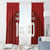 Custom Wales Rugby-The Three Feathers Window Curtain Go Champions
