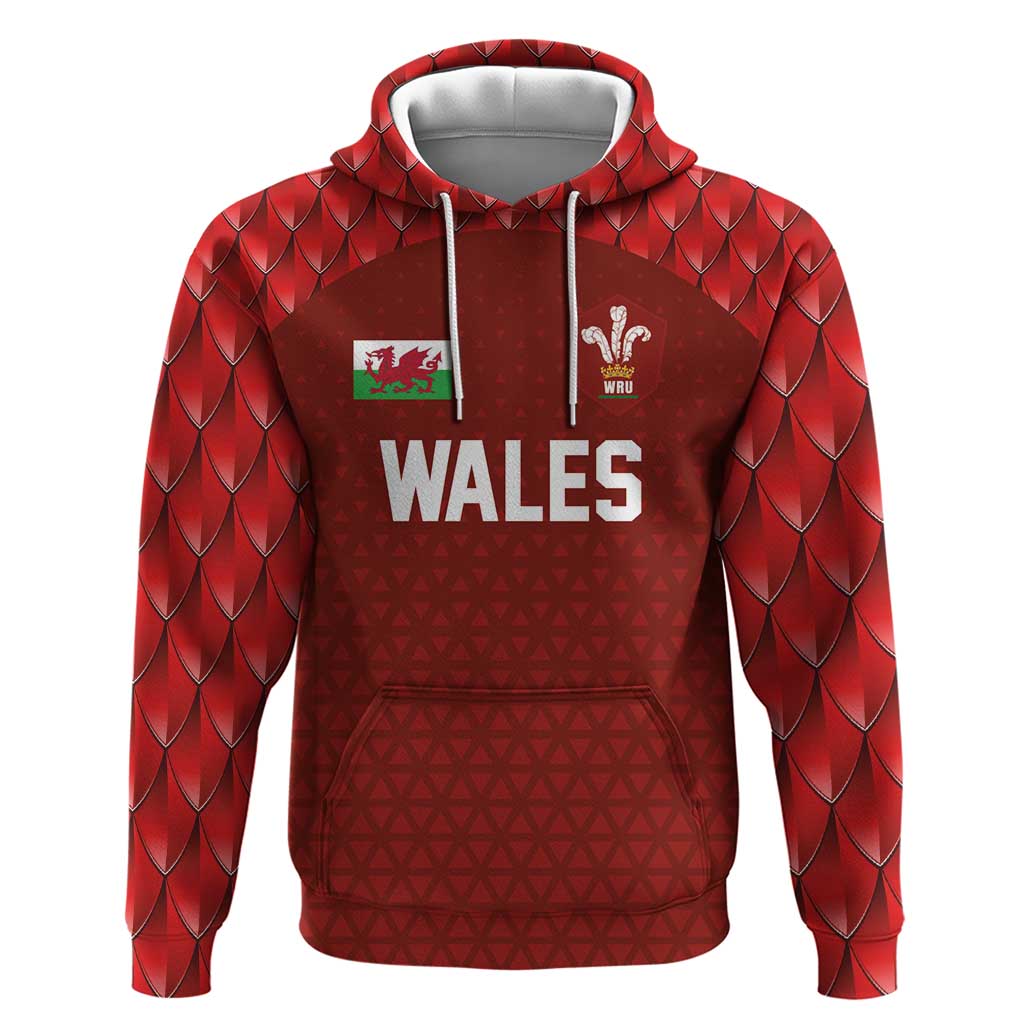 Custom Wales Rugby-The Three Feathers Zip Hoodie Go Champions