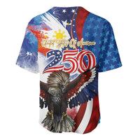 Philippines and United States Semiquincentennial Baseball Jersey Eagle and National Flag Style