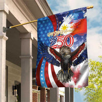 Philippines and United States Semiquincentennial Garden Flag Eagle and National Flag Style