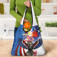 Philippines and United States Semiquincentennial Grocery Bag Eagle and National Flag Style