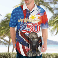 Philippines and United States Semiquincentennial Hawaiian Shirt Eagle and National Flag Style