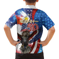 Philippines and United States Semiquincentennial Hawaiian Shirt Eagle and National Flag Style