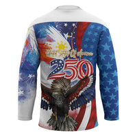 Philippines and United States Semiquincentennial Hockey Jersey Eagle and National Flag Style