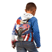 Philippines and United States Semiquincentennial Kid Hoodie Eagle and National Flag Style