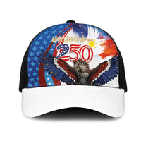 Philippines and United States Semiquincentennial Mesh Trucker Cap Eagle and National Flag Style