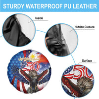 Philippines and United States Semiquincentennial Spare Tire Cover Eagle and National Flag Style