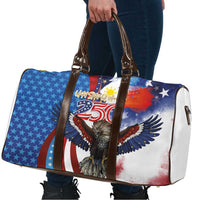 Philippines and United States Semiquincentennial Travel Bag Eagle and National Flag Style