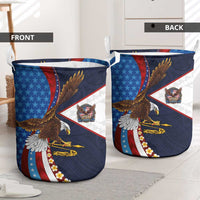 American Samoa and United States Semiquincentennial Laundry Basket Bald Eagle with National Flag Style
