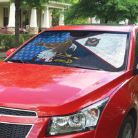 American Samoa and United States Semiquincentennial Auto Sun Shade Bald Eagle with National Flag Style