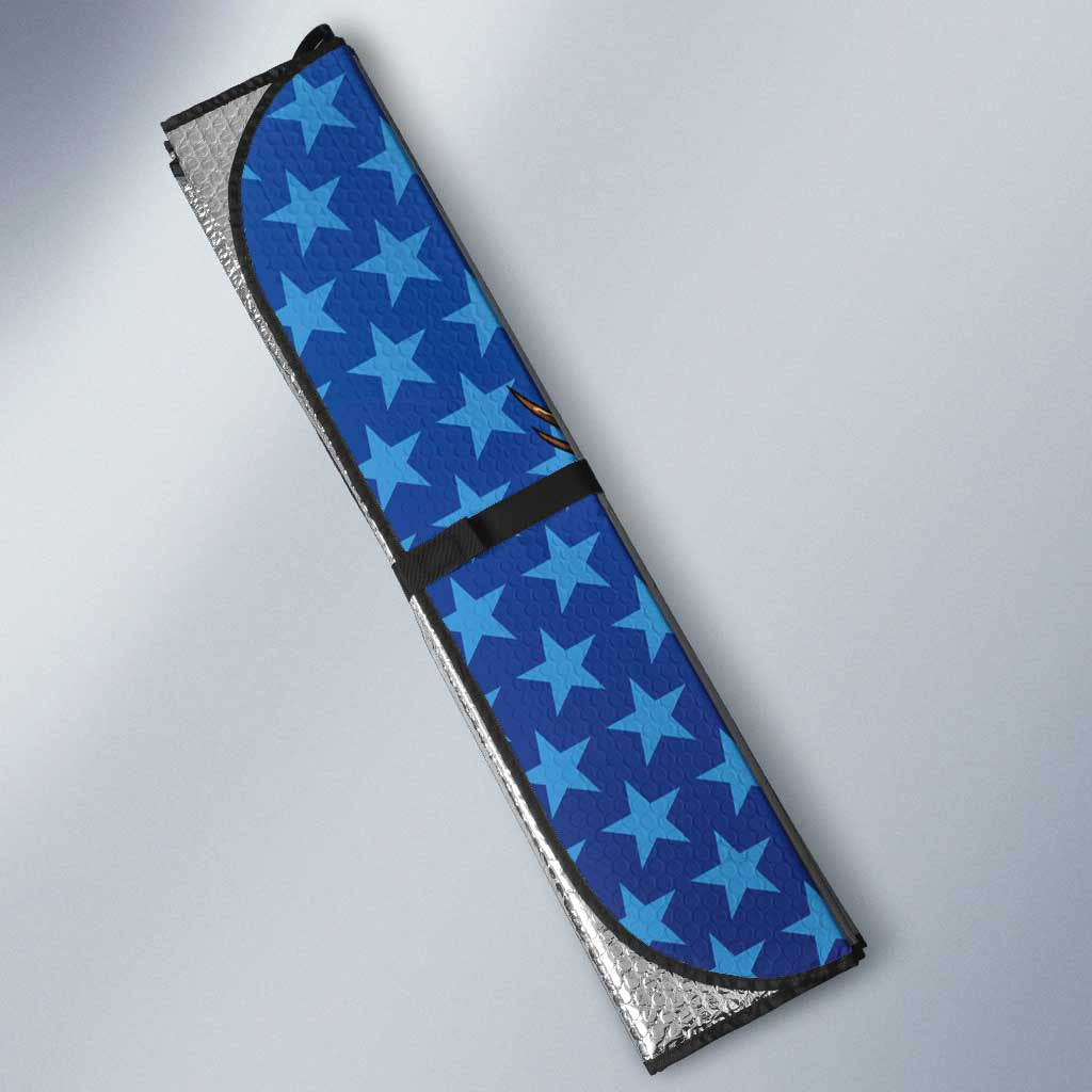 American Samoa and United States Semiquincentennial Auto Sun Shade Bald Eagle with National Flag Style