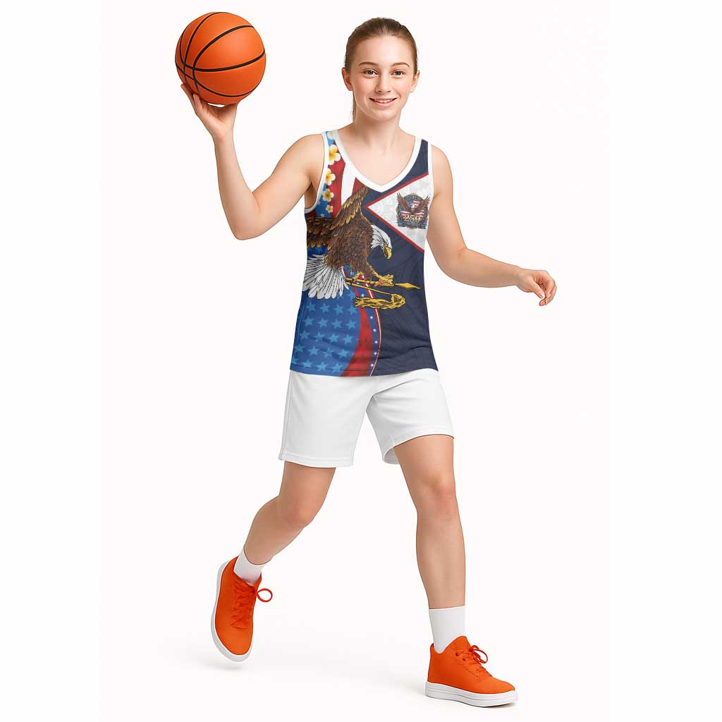 American Samoa and United States Semiquincentennial Basketball Jersey Bald Eagle with National Flag Style