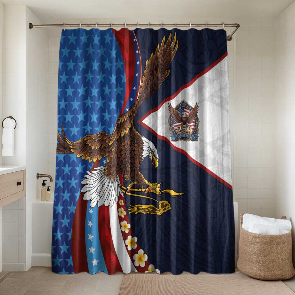 American Samoa and United States Semiquincentennial Bathroom Set Bald Eagle with National Flag Style