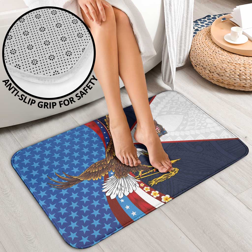 American Samoa and United States Semiquincentennial Bathroom Set Bald Eagle with National Flag Style