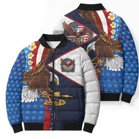 American Samoa and United States Semiquincentennial Bomber Puffer Jacket Bald Eagle with National Flag Style
