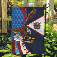 American Samoa and United States Semiquincentennial Garden Flag Bald Eagle with National Flag Style