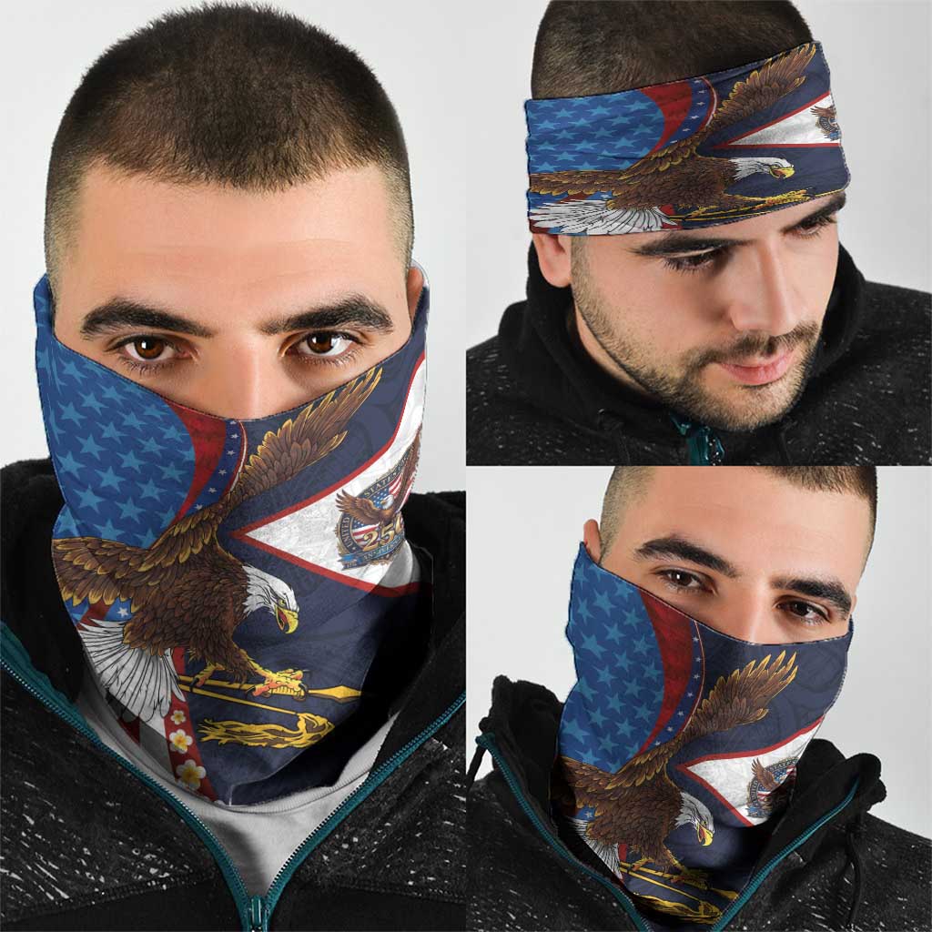 American Samoa and United States Semiquincentennial Neck Gaiter Bald Eagle with National Flag Style