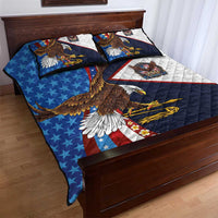 American Samoa and United States Semiquincentennial Quilt Bed Set Bald Eagle with National Flag Style