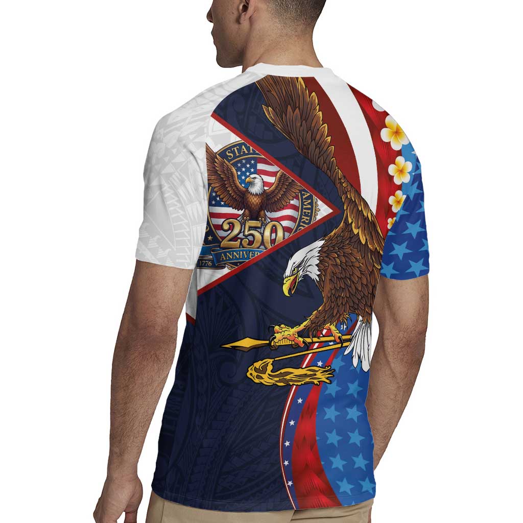 American Samoa and United States Semiquincentennial Rugby Jersey Bald Eagle with National Flag Style