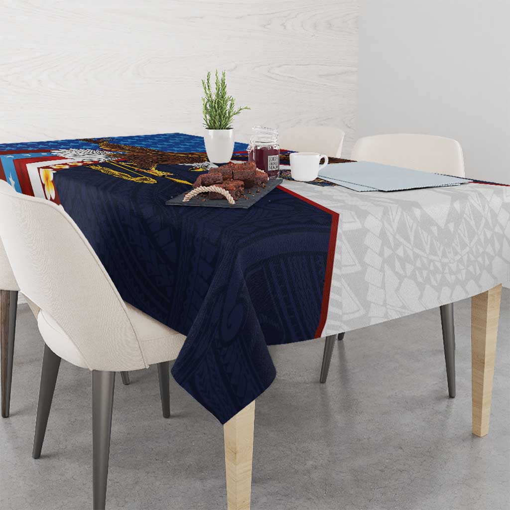 American Samoa and United States Semiquincentennial Tablecloth Bald Eagle with National Flag Style
