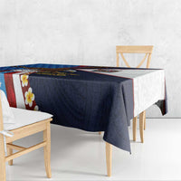 American Samoa and United States Semiquincentennial Tablecloth Bald Eagle with National Flag Style