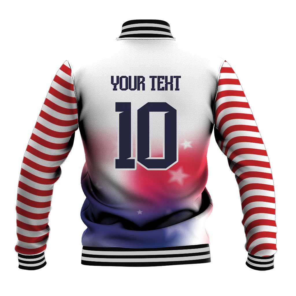 Custom United States Soccer Baseball Jacket American Flag Sporty Style