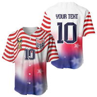 Custom United States Soccer Baseball Jersey American Flag Sporty Style