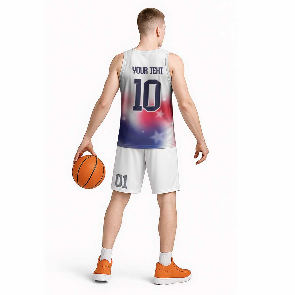 Custom United States Soccer Basketball Jersey American Flag Sporty Style
