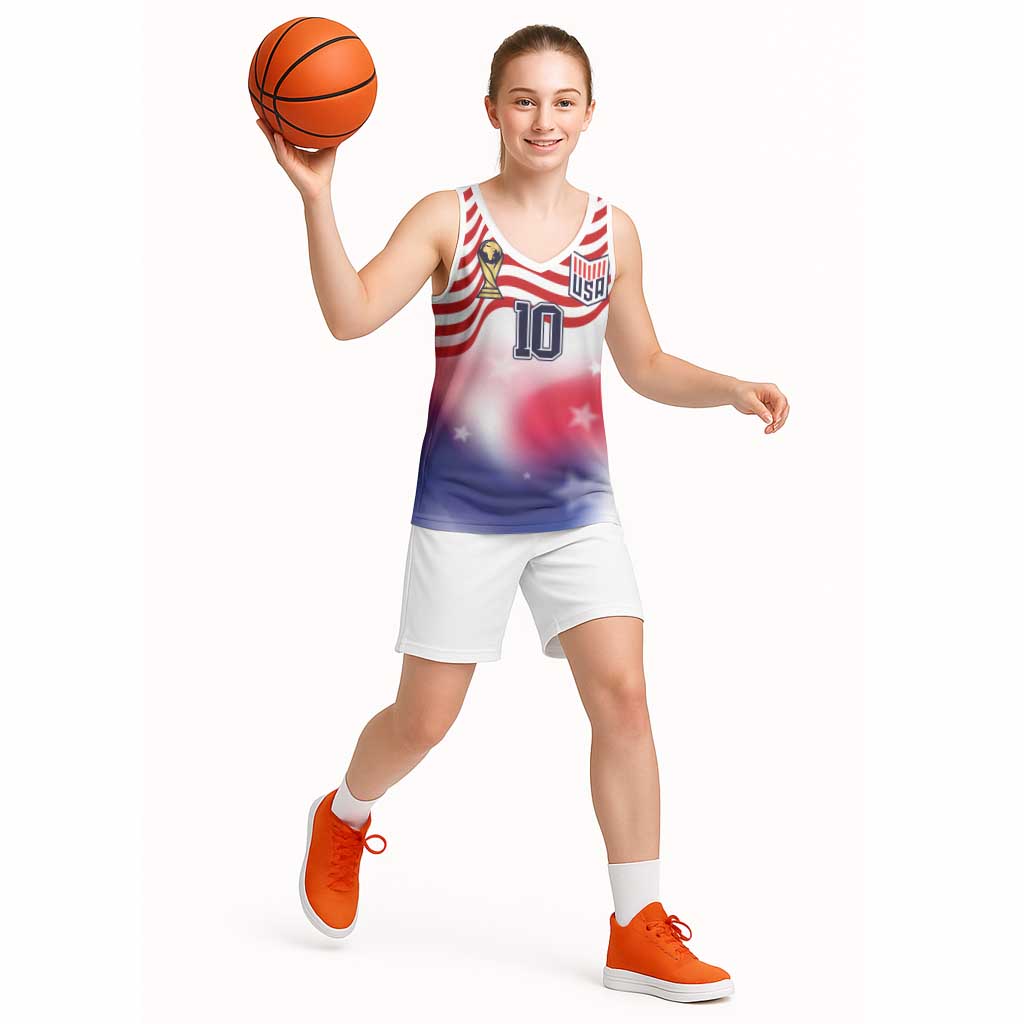 Custom United States Soccer Basketball Jersey American Flag Sporty Style