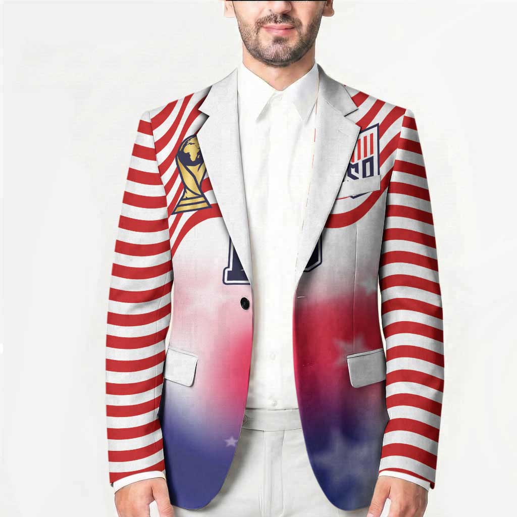 Custom United States Soccer Blazer American Flag Sporty Style