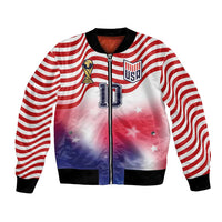 Custom United States Soccer Bomber Jacket American Flag Sporty Style