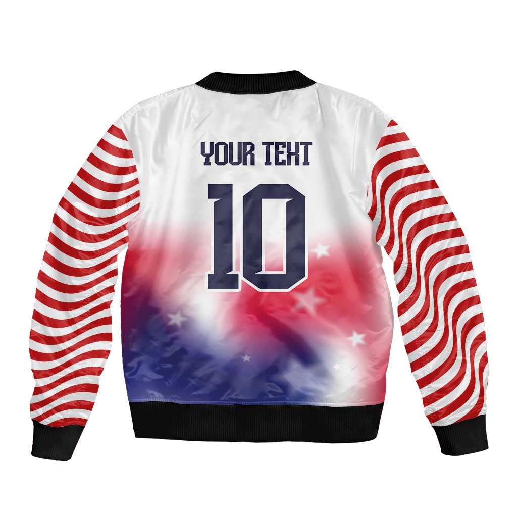 Custom United States Soccer Bomber Jacket American Flag Sporty Style