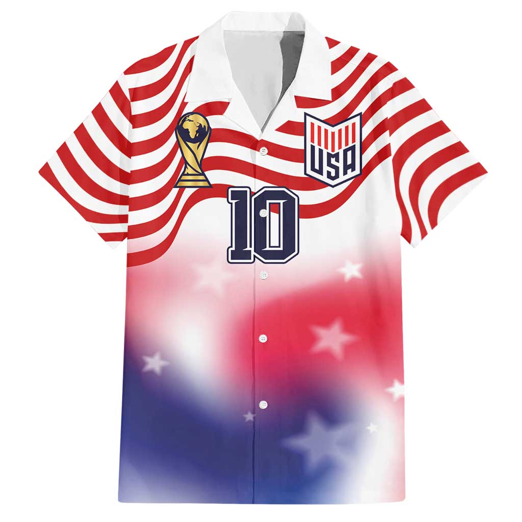 Custom United States Soccer Hawaiian Shirt American Flag Sporty Style