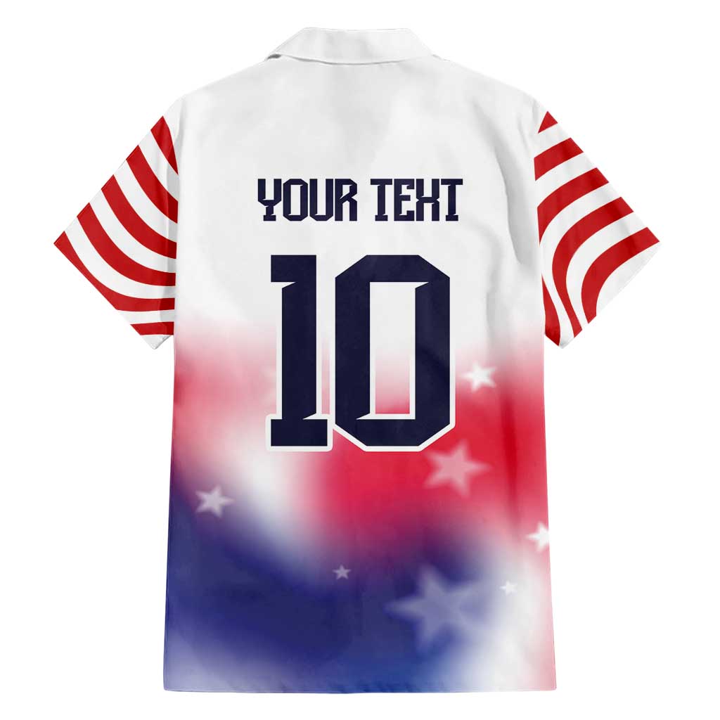Custom United States Soccer Hawaiian Shirt American Flag Sporty Style