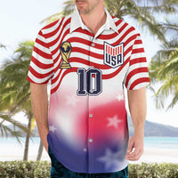 Custom United States Soccer Hawaiian Shirt American Flag Sporty Style