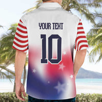 Custom United States Soccer Hawaiian Shirt American Flag Sporty Style