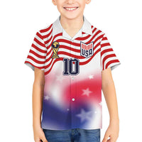 Custom United States Soccer Hawaiian Shirt American Flag Sporty Style