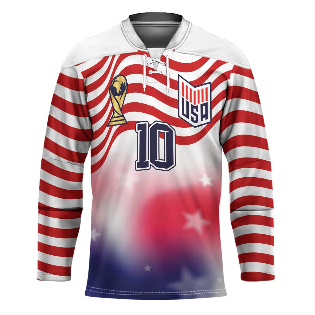 Custom United States Soccer Hockey Jersey American Flag Sporty Style