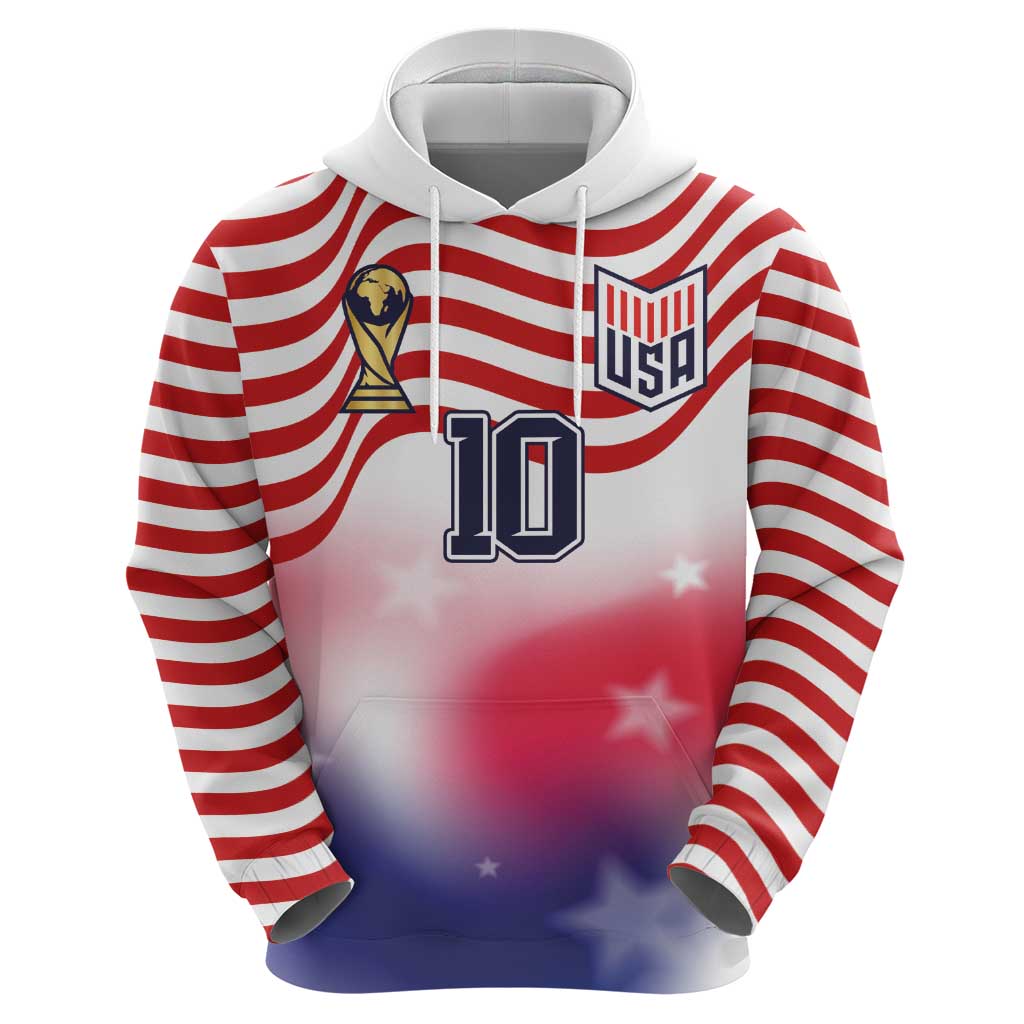 Custom United States Soccer Hoodie American Flag Sporty Style