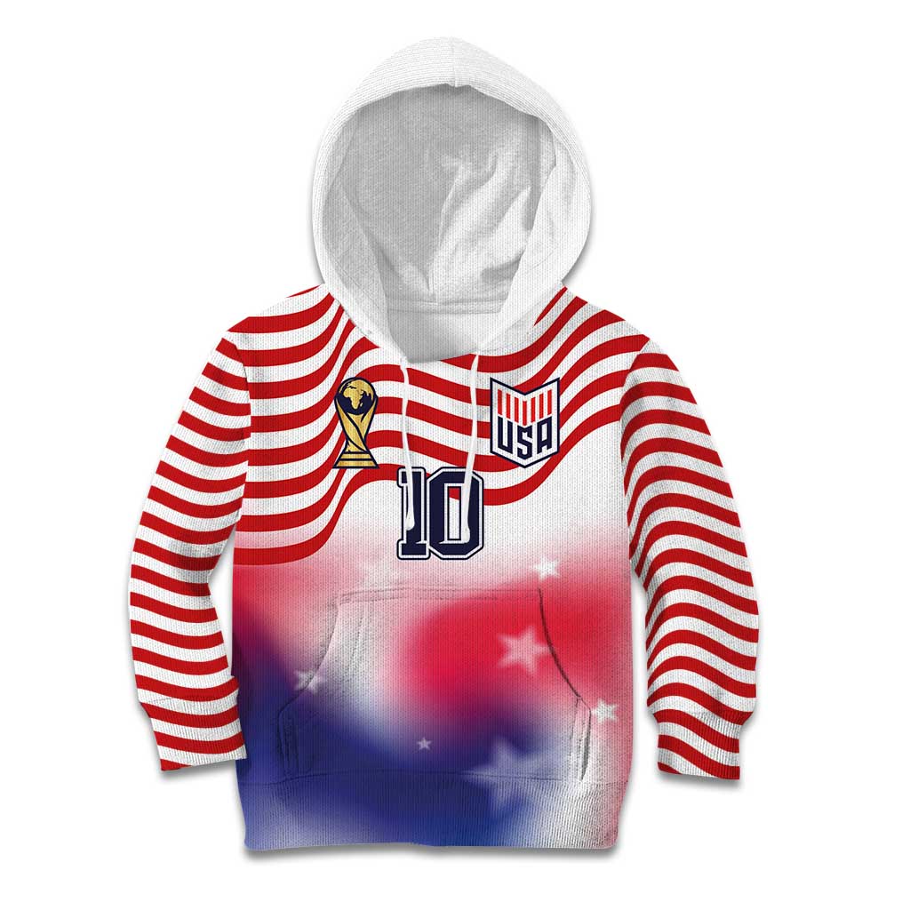 Custom United States Soccer Kid Hoodie American Flag Sporty Style