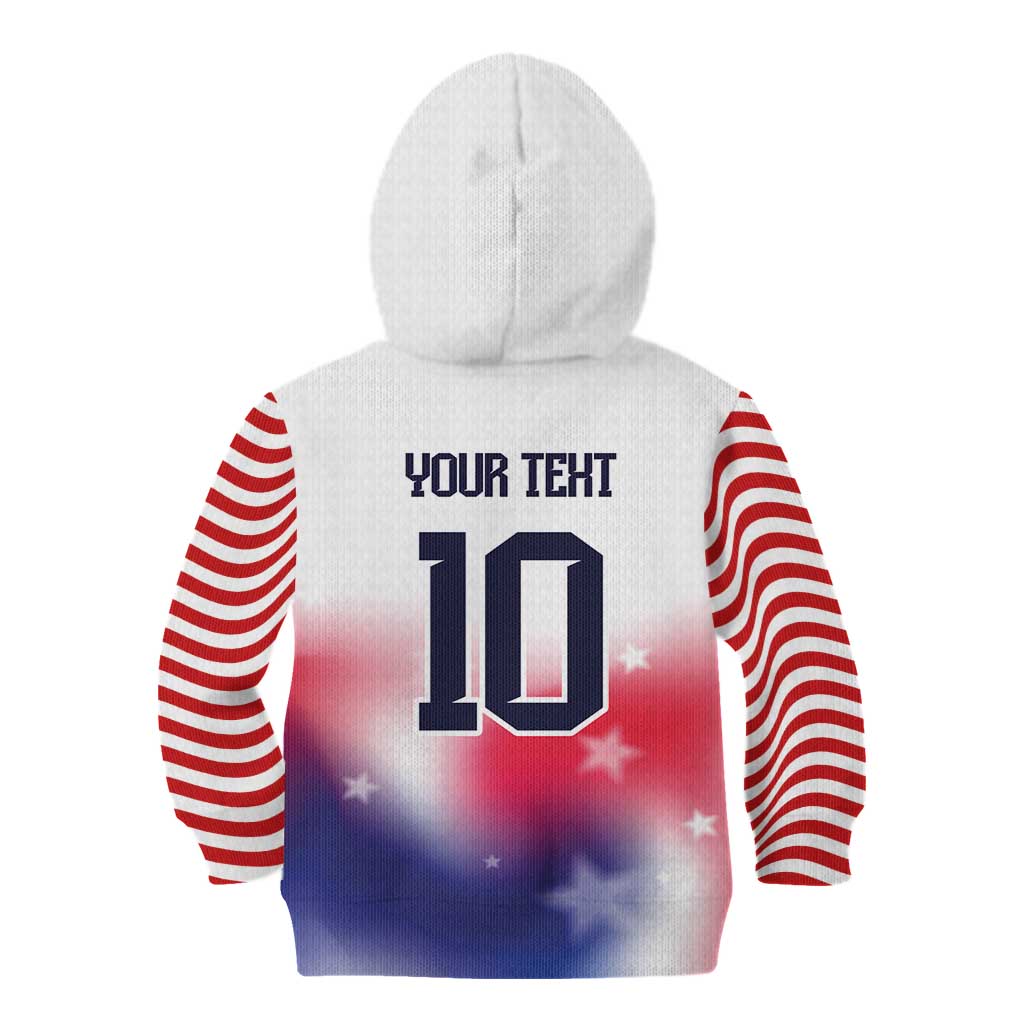 Custom United States Soccer Kid Hoodie American Flag Sporty Style