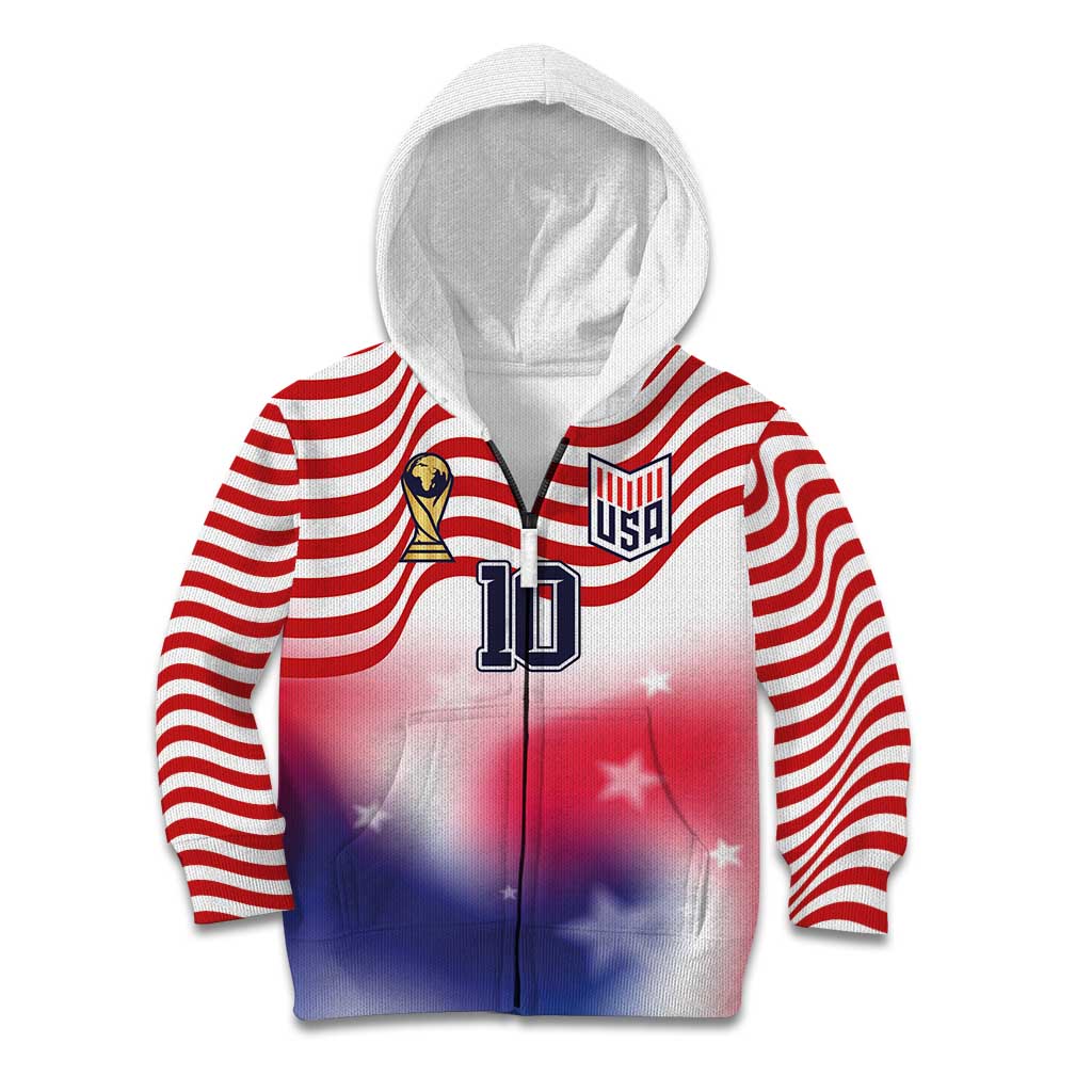 Custom United States Soccer Kid Hoodie American Flag Sporty Style
