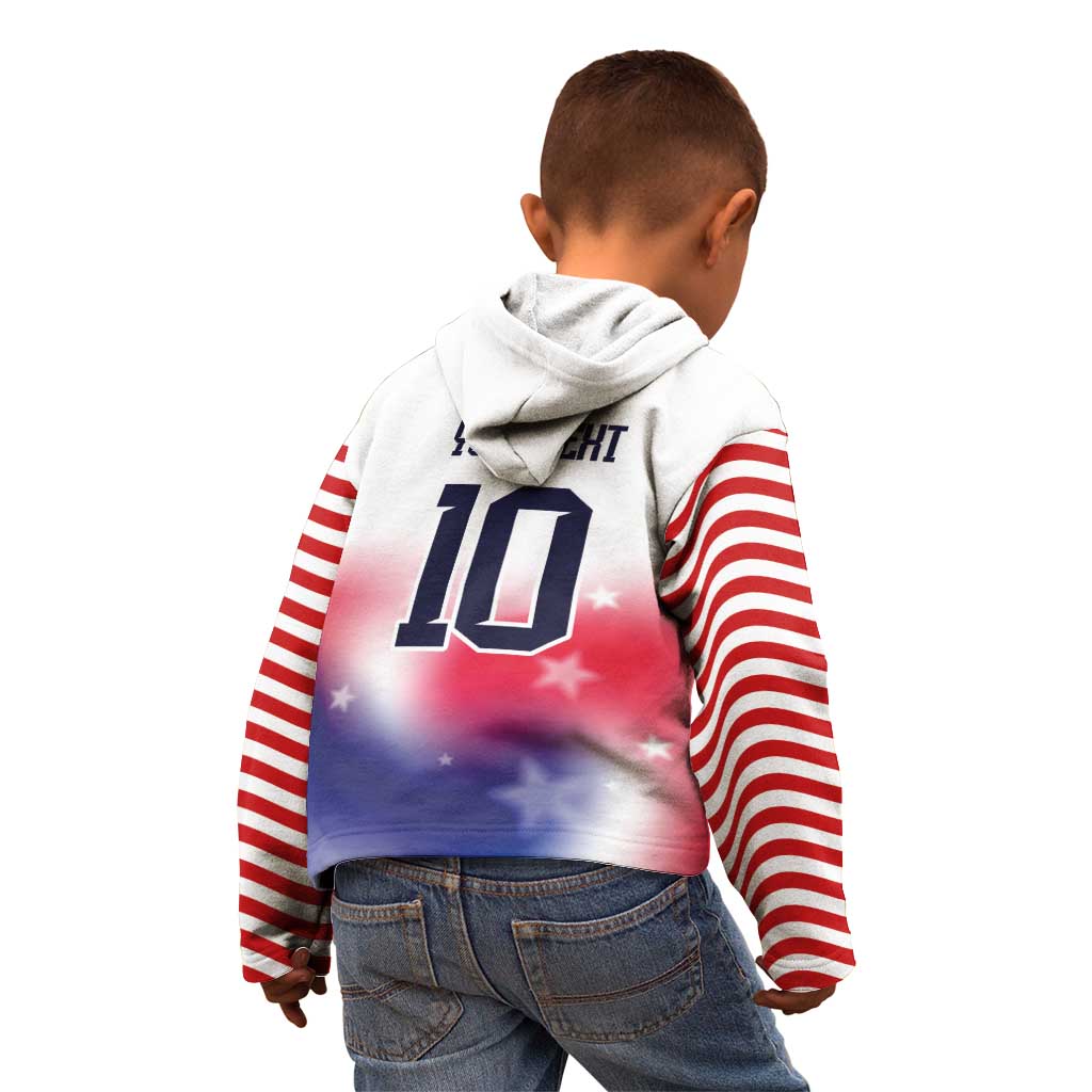 Custom United States Soccer Kid Hoodie American Flag Sporty Style