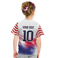 Custom United States Soccer Kid T Shirt American Flag Sporty Style