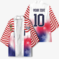 Custom United States Soccer Kimono American Flag Sporty Style