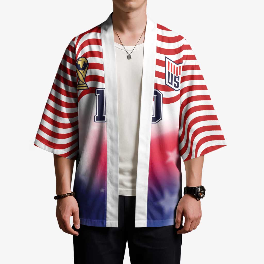 Custom United States Soccer Kimono American Flag Sporty Style