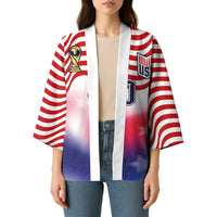 Custom United States Soccer Kimono American Flag Sporty Style