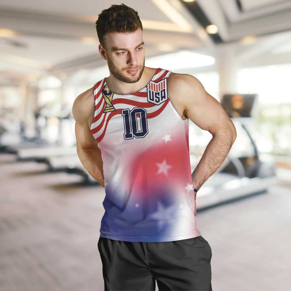 Custom United States Soccer Men Tank Top American Flag Sporty Style